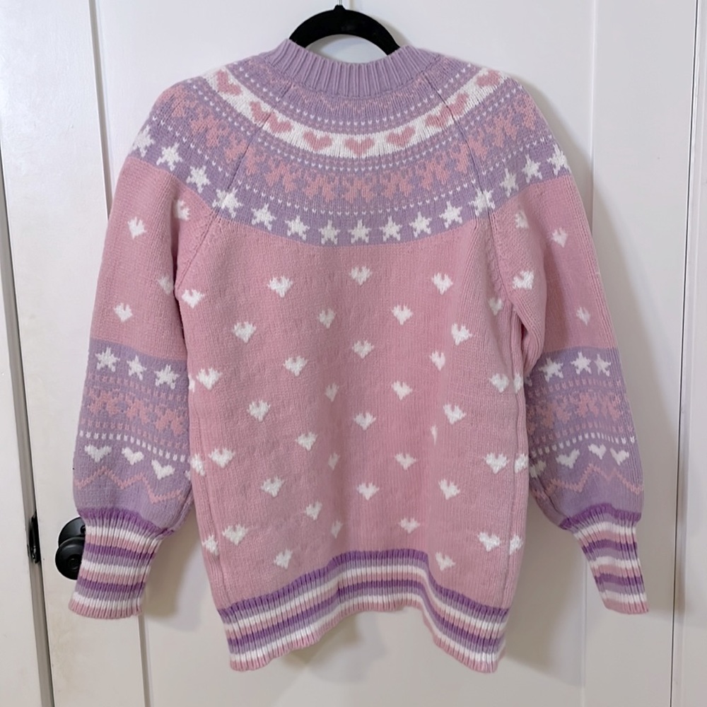 EUC LoveShackFancy varsity style oversized cardigan Size XS - Picture 4 of 4